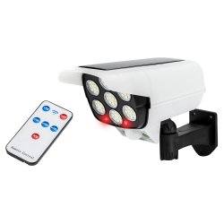 Vergionic 4058 Atrapa kamery LED COB solární, senzor pohybu, soumraku, IP65, dálkové ovládání