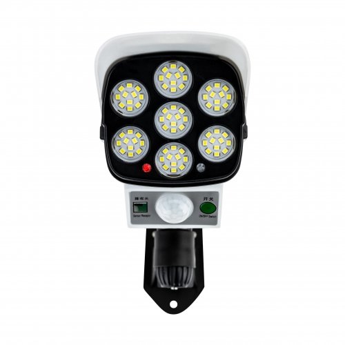 Vergionic 4058 Atrapa kamery LED COB solární, senzor pohybu, soumraku, IP65, dálkové ovládání