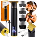 Vergionic 7625 Bezdrátový zastřihovač vlasů, LCD, 1200mAh černá