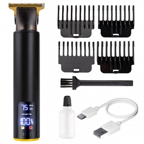 Vergionic 7625 Bezdrátový zastřihovač vlasů, LCD, 1200mAh černá