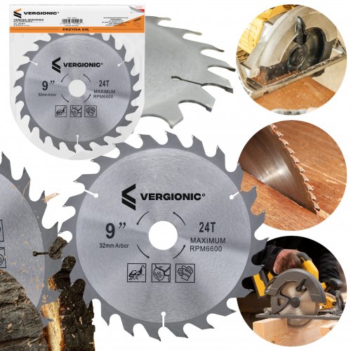 Vergionic 2012 Pilový kotouč na dřevo s redukcí 230 x 22,2 mm, vidiový, 24 zubů