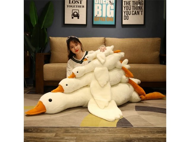 GGV Plyšová husa 130 cm bílá