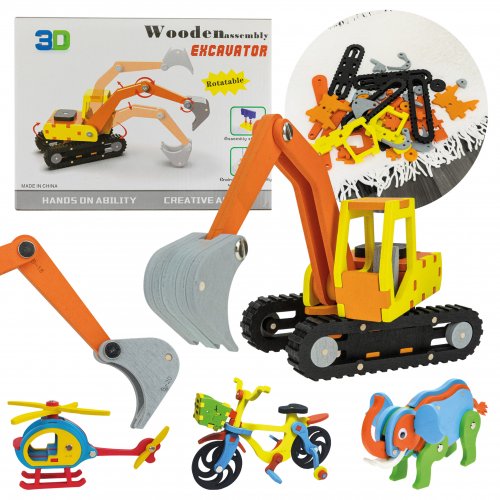 Vergionic 7094 Dřevěná 3D stavebnice slon