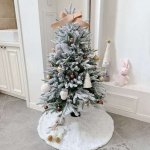 Ruhhy 22223 Deka pod vianočný stromček 78 cm, bielostrieborná