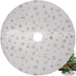 Ruhhy 22223 Deka pod vianočný stromček 78 cm, bielostrieborná