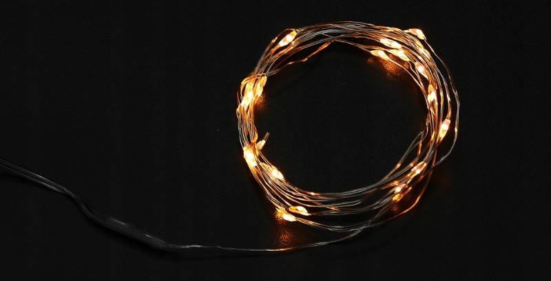 ISO 7269 Světelný řetěz na baterie 20 LED teplá bílá 2m 