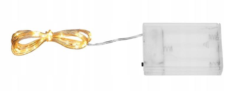 ISO 7269 Světelný řetěz na baterie 20 LED teplá bílá 2m 