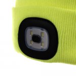 Trizand 22664 Čepice s čelovkou USB, reflexní žlutá