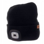 Trizand 22663 Čiapka s čelovkou USB, čierna