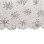 Ruhhy 22792 Vánoční ubrus 260 x 140 cm, bílostříbrná
