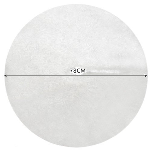 Ruhhy 22225 Deka pod vánoční stromeček, chlupatá, 78 cm, bílá