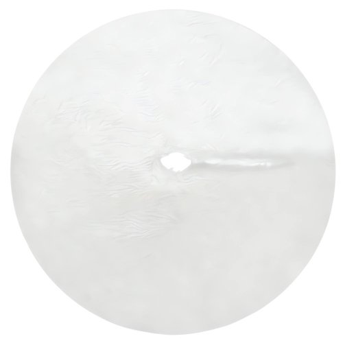 Ruhhy 22228 Deka pod vianočný stromček, chlpatá, 150 cm, biela