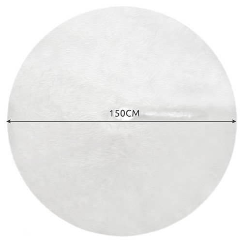 Ruhhy 22228 Deka pod vánoční stromeček, chlupatá, 150 cm, bílá