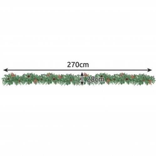 Ruhhy 22322 Vánoční girlanda s LED osvětlením 2,7 m