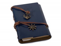 Verk Cestovné denník s kompasom Vintage modrá