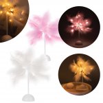 Vergionic 7122 Stolní LED lampička s peřím 40 cm růžová