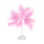 Vergionic 7122 Stolní LED lampička s peřím 40 cm růžová