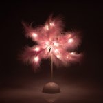 Vergionic 7122 Stolní LED lampička s peřím 40 cm růžová