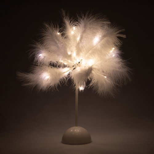 Vergionic 7122 Stolní LED lampička s peřím 40 cm růžová