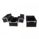 Soulima 22529 Dvoudílný kosmetický kufřík 42,5 x 35 x 24,5 cm, černostříbrná