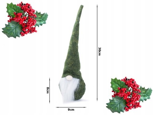 Verk 26009 Vánoční dekorace Skřítek 30 cm zelený