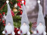 Verk 26023 Vianočné dekorácie Škriatok 30 cm šedý