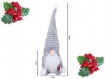 Verk 26023 Vánoční dekorace Skřítek 30 cm šedý