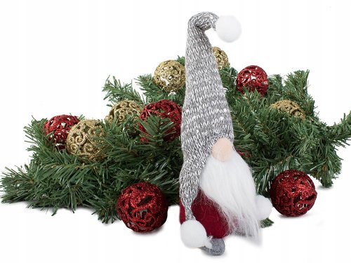 Verk 26023 Vianočné dekorácie Škriatok 30 cm šedý