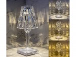 Verk 12304 Křišťálová LED stolní lampa, RGB, dotykový panel, dálkové ovládání
