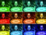 Verk 12304 Křišťálová LED stolní lampa, RGB, dotykový panel, dálkové ovládání