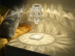 Verk 12304 Křišťálová LED stolní lampa, RGB, dotykový panel, dálkové ovládání