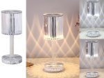 Verk 12305 Křišťálová LED stolní lampa, RGB, dotykový panel, dálkové ovládání