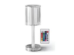 Verk 12305 Křišťálová LED stolní lampa, RGB, dotykový panel, dálkové ovládání