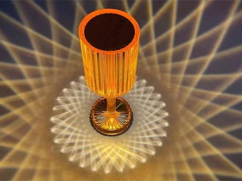 Verk 12305 Křišťálová LED stolní lampa, RGB, dotykový panel, dálkové ovládání