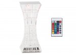 Verk 12307 Krištáľová LED stolná lampa, RGB, dotykový panel, diaľkové ovládanie