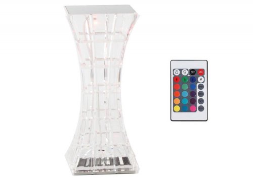 Verk 12307 Krištáľová LED stolná lampa, RGB, dotykový panel, diaľkové ovládanie