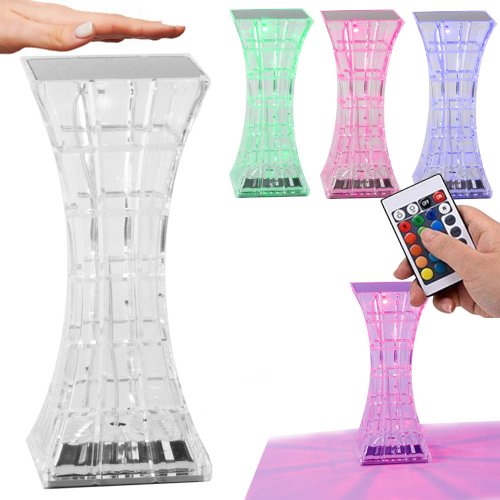 Verk 12307 Krištáľová LED stolná lampa, RGB, dotykový panel, diaľkové ovládanie