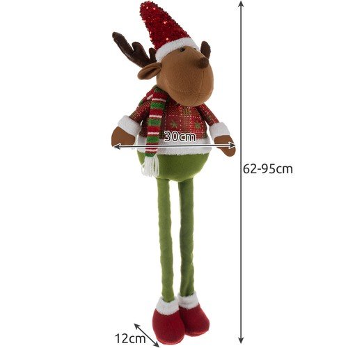 Ruhhy 22329 Vianočné dekorácie Sob s teleskopickými nohami 95 cm