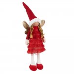 Ruhhy 22346 Vianočné dekorácie anjelik 40 cm červená