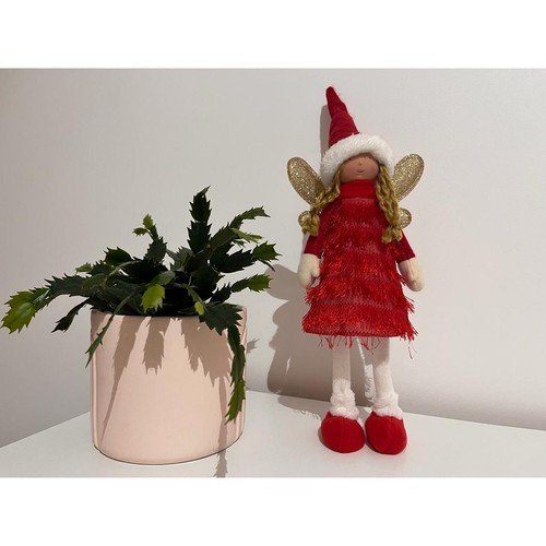 Ruhhy 22346 Vianočné dekorácie anjelik 40 cm červená
