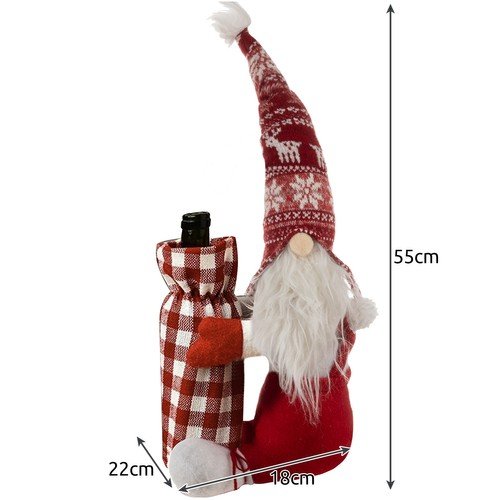 Ruhhy 22508 Vianočný škriatok + obal na fľašu