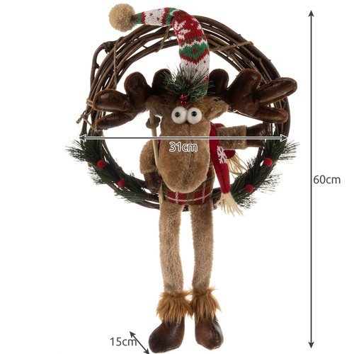 Ruhhy 22316 Vianočné dekorácie veniec na dvere sob 60 cm