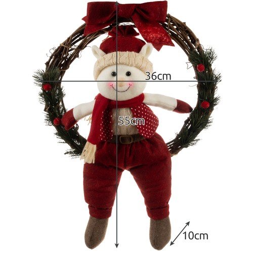 Ruhhy 22350 Vianočná dekorácia veniec na dvere ELF 55 cm