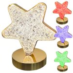 Verk 12311 Krištáľová LED stolná lampa, RGB, hviezda