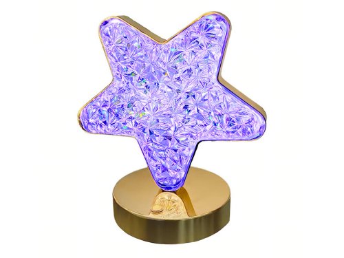 Verk 12311 Krištáľová LED stolná lampa, RGB, hviezda