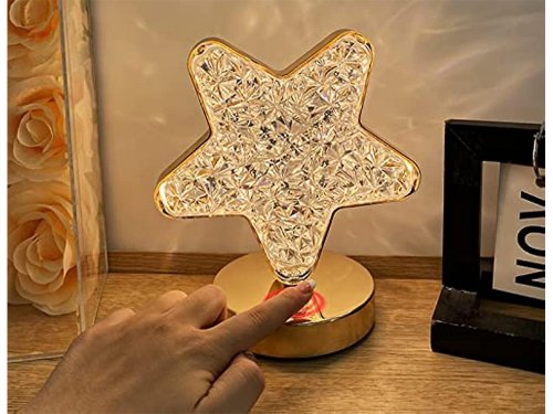 Verk 12311 Krištáľová LED stolná lampa, RGB, hviezda