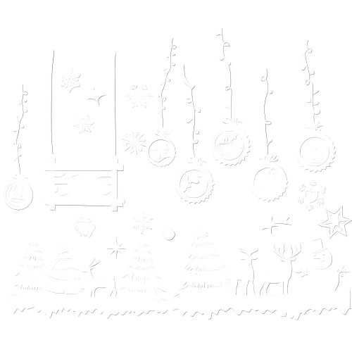 Ruhhy 22253 Vánoční nálepky na okno - Merry Christmas