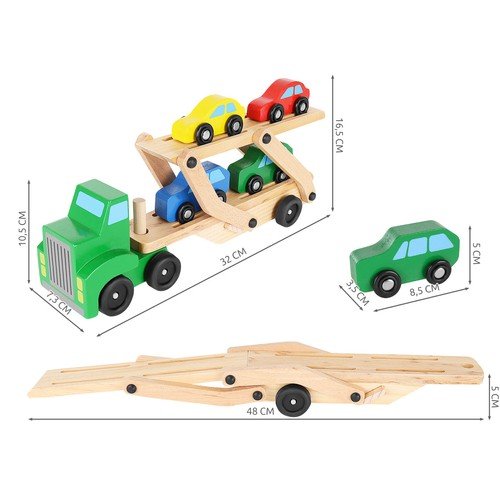 Kruzzel 22698 Ťahač s návesom na prepravu áut 32 cm