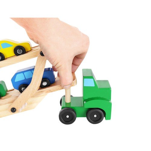 Kruzzel 22698 Ťahač s návesom na prepravu áut 32 cm
