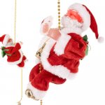 Ruhhy 22502 Vánoční dekorace Santa Claus na laně, 100 cm